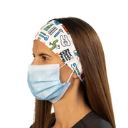 Dental Headband with Buttons - scrubcapsusa