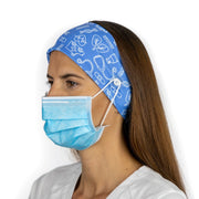 Healthcare Heroes Headband with buttons - scrubcapsusa
