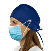 Solid color Scrub Cap with Buttons - scrubcapsusa